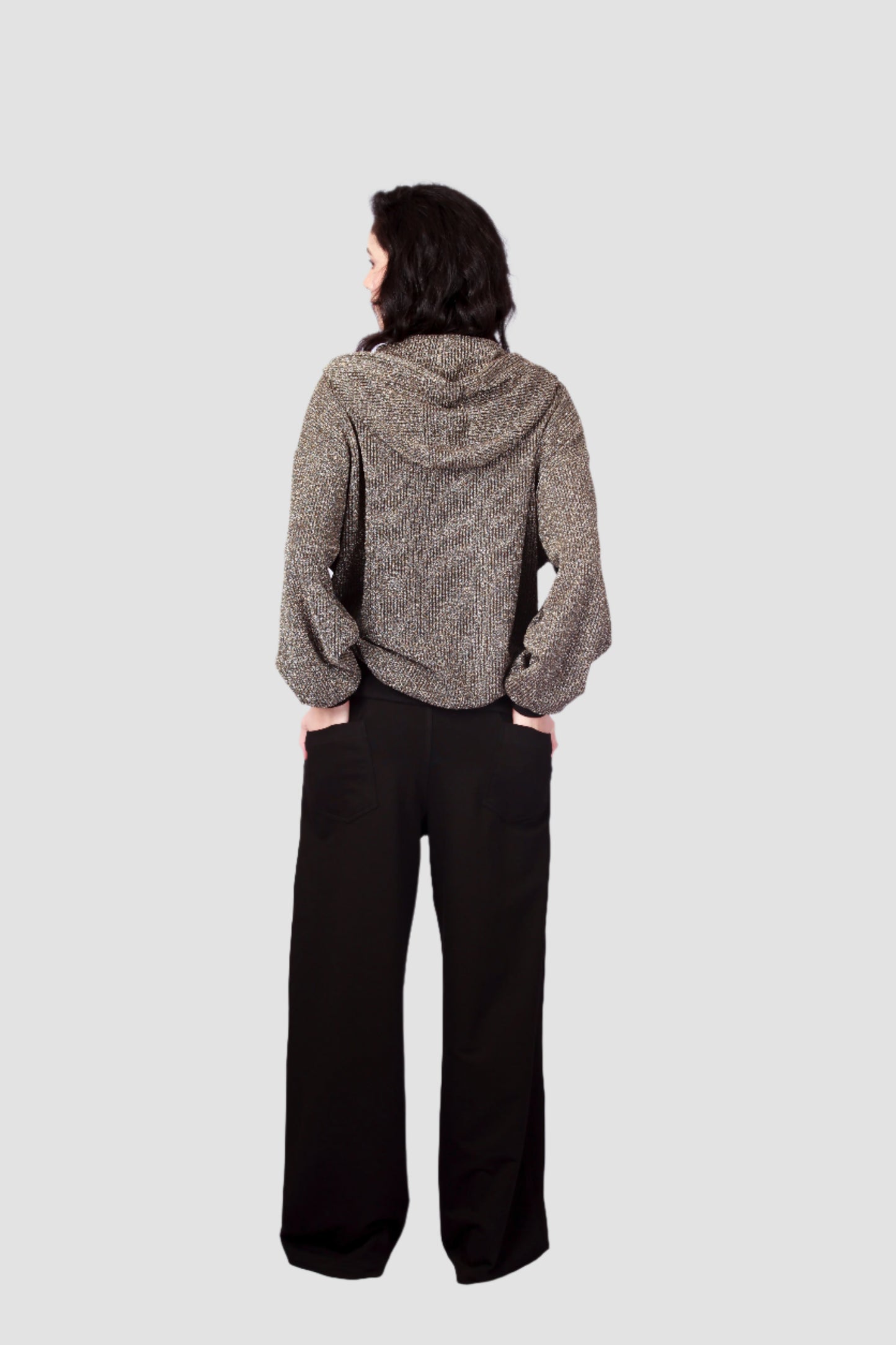 Sweat à capuche zippé doré