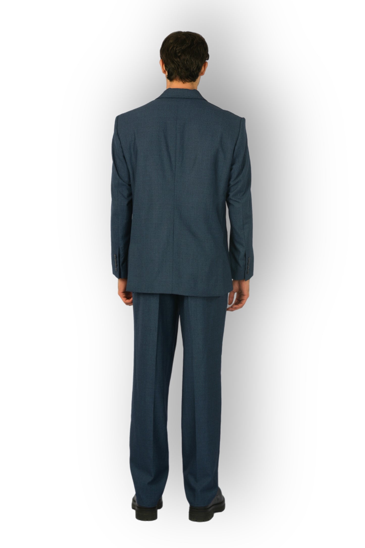 Blue Wool Tailored Fit Suit