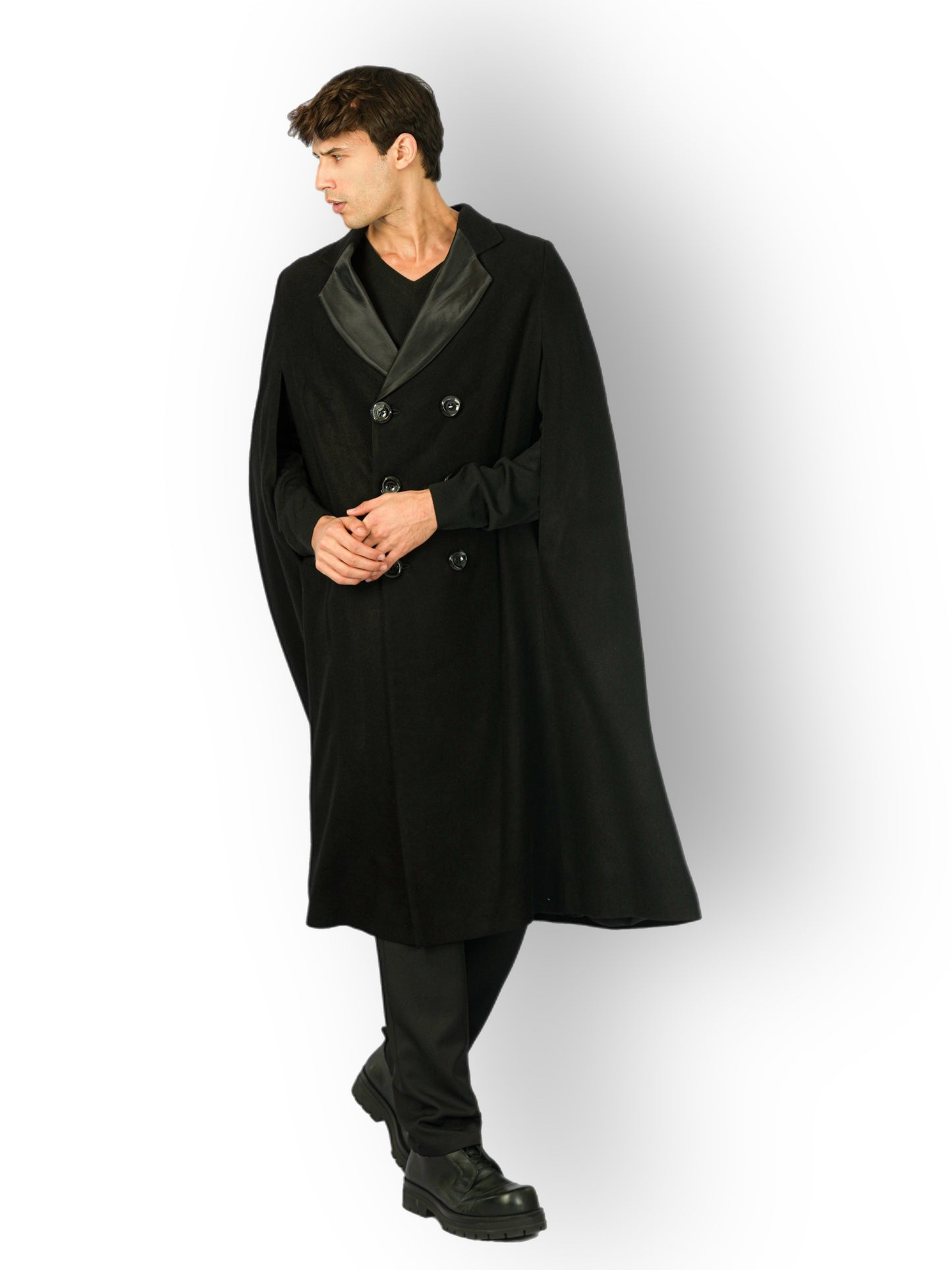 Black Cashmere Cape