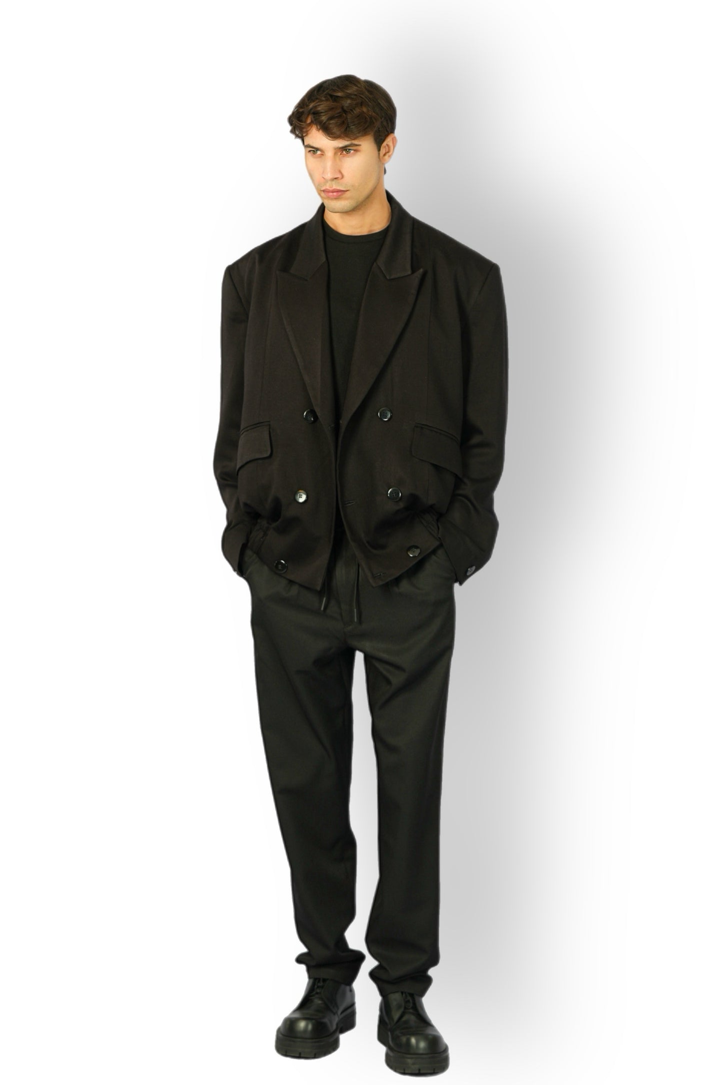 Blouson aviateur croisé noir