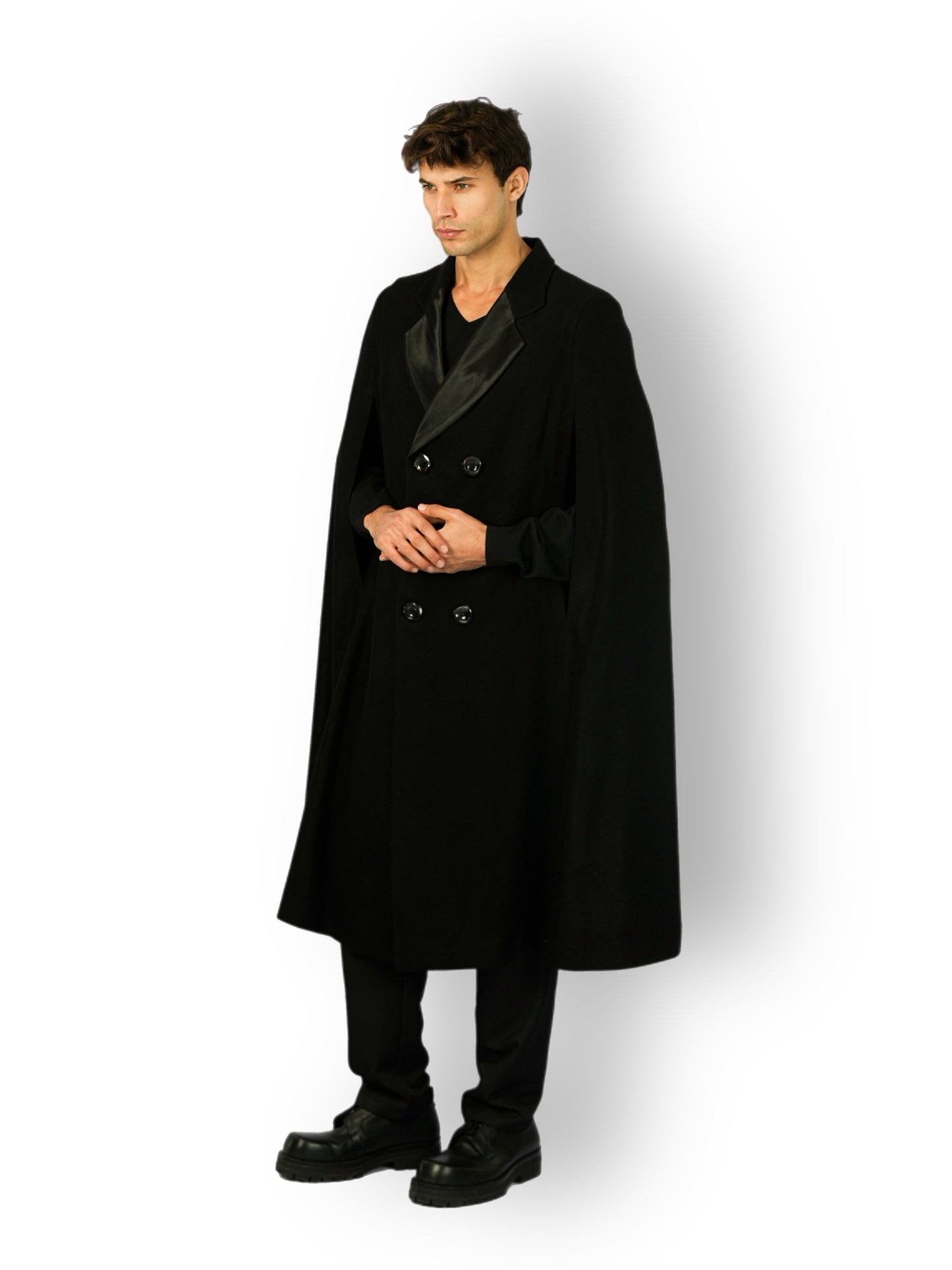 Black Cashmere Cape