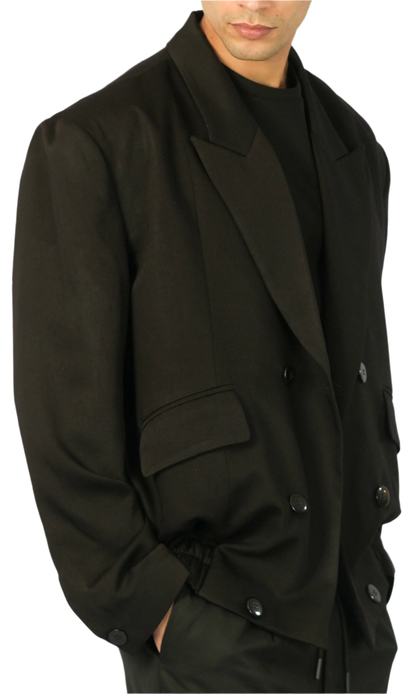 Blouson aviateur croisé noir