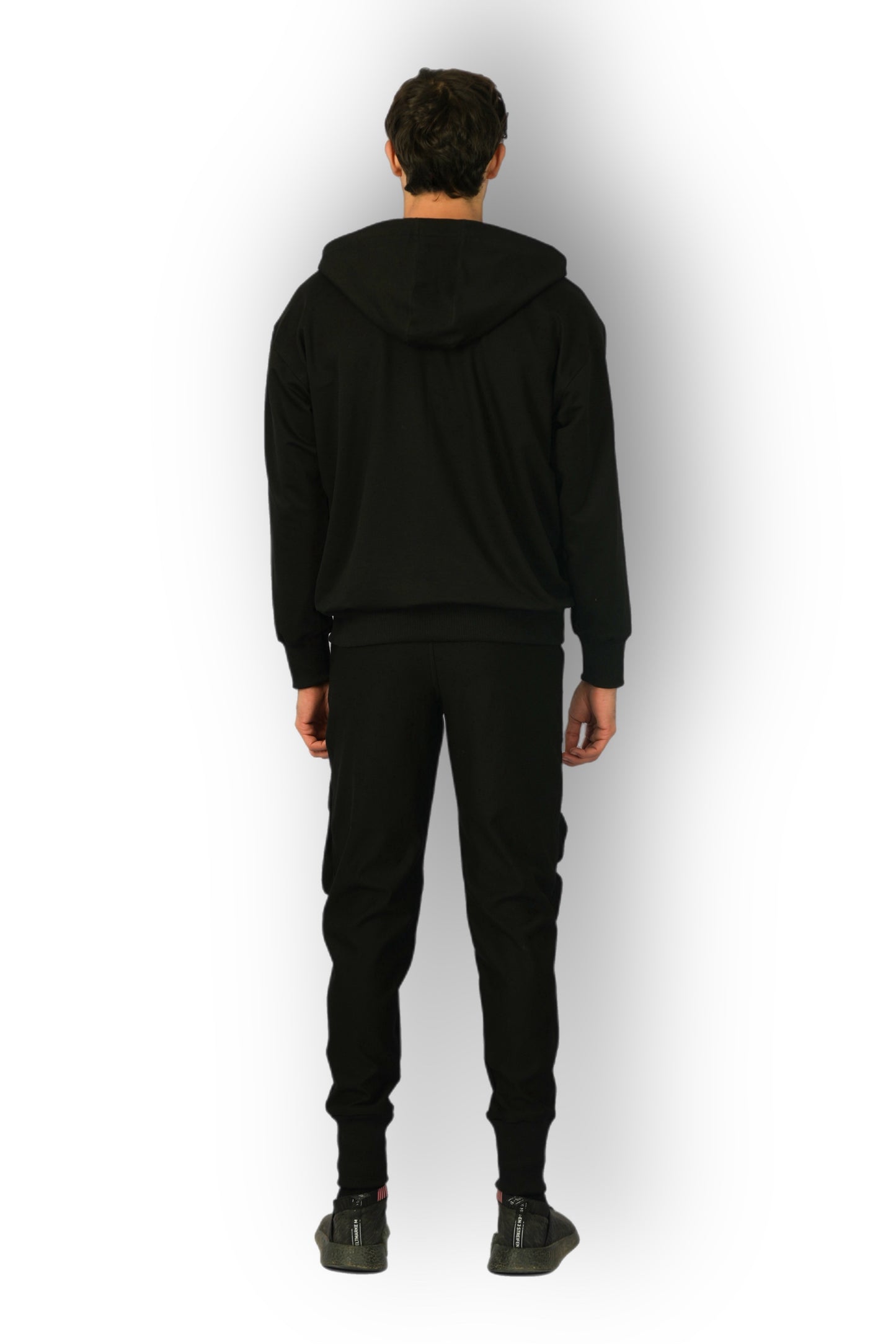 Pantalon de survêtement noir avec poches et fermeture éclair